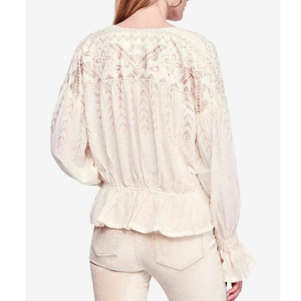 Free People Counting Stars Cotton Metallic Blouse - Picture 2 of 3